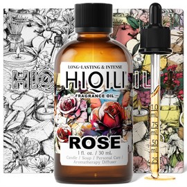 HIQILI HIQILI Rose Fragrance Oil for Candle & Soap Making, Essential Oil Diffuser, Floral Scents, Add to Laundry Dryer Balls - 1 Fl Oz