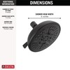Delta Faucet 8-Spray Touch-Clean Matte Black Shower Head, Delta Shower