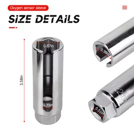 BELOMI Oxygen Sensor Sockets, 7/8 inch (22mm) Wire Gate Accesses Sensor from Side, Premium Drive Offset Oxygen Sensor Socket Universal for Most Models of Cars, Preventing Damage to Wires