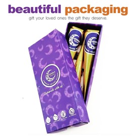 Henna Hair Dye, Ready to Use Henna Cones Paste Hair Dye - Perfect for Spot hair coloring and Hair Nourishment Henna Tubes for Healthy hair and Freckles (Dark Brown, 3 Pack) (25 Grams, 12)