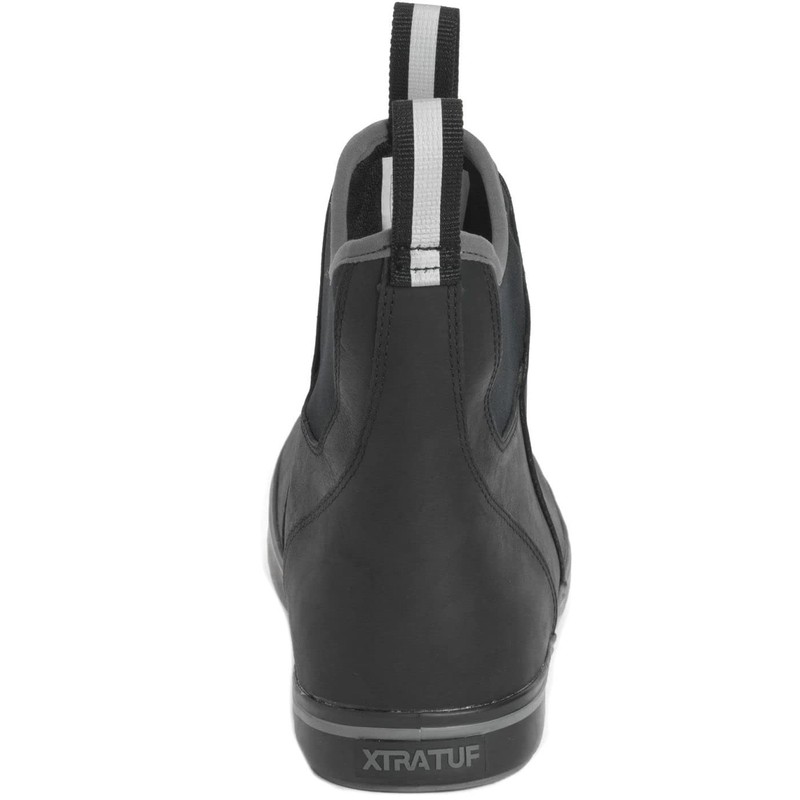 Xtratuf Men's 6 Inch Leather Ankle Deck Boot Black 9.5