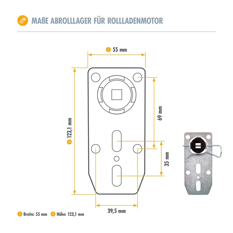 Engine Bearing Roll for Roller Shutter Motor Shutters/Blinds 4260336113409