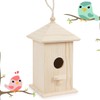 Acronde Wooden Birdhouse Creative Wooden Hanging Bird House for Small