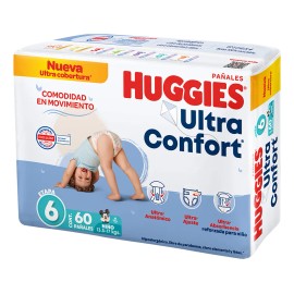 Pañales Huggies Ultraconfort Etapa 6 Niño 60 Piezas