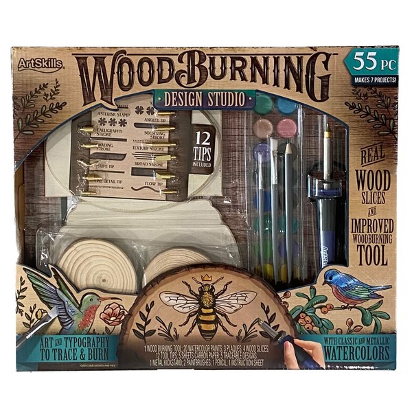 ArtSkills Wood Burning Tool Kit - 55 Piece Deluxe Woodburning Arts and Craft Kit for Teens and Adults