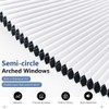 OUDUCK Arch Window Shades Blackout Half Circle Cellular Shades, Pleated