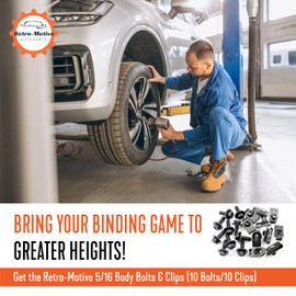 Retro-Motive Body Bolts & U-nut Clips for Ford Truck- M6-1.0 x 22mm- 8mm Hex- Qty 10 Bolts/10 Clips (1911/1925) #1867