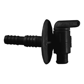 JR Products 04-62415 Black Drain Cock (Dual Barbed)