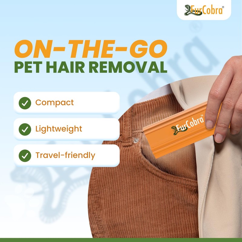 FURCOBRA Pro Pet Hair Remover 4.3” – Dog & Cat