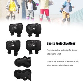Socobeta Sports Protective Gear Set Roller Skating Protective Gear Ice Skates Protective Gear Thickened Adult Six Piece Set Hand Guard Knee Pad Elbow Pad Skateboard