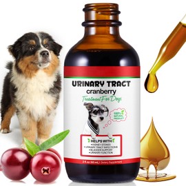 Dog UTI Treatment, Natural Urinary Tract Infection Treatment Drops, Cranberry Supplement, Bladder Health for Dogs All Breeds