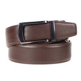 Giantsize Extra Long Ratchet Belts For Men Big And Tall 28 to 48 Inch Brown, Trim to Fit