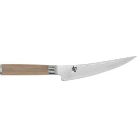 Shun Classic Blonde 6" Boning & Fillet Knife, Handcrafted Japanese Curved Knife, VG-MAX Core with Damascus Stainless Steel Cladding, Pakkawood Handle, Meat & Fish Tool for Professional and Home Chefs