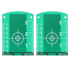 2 Piezas Placa Magnética Para Nivel Láser Con Soporte Y Escala De Medición En Pulgadas Y Centímetros                                                  