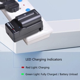 PowerTrust 2-Pack NP-FM500H Battery and Fast Charger for Sony Alpha A58 A57 A65 A77 A99 A900 A700 A580 A560 A550 A850 Batteries