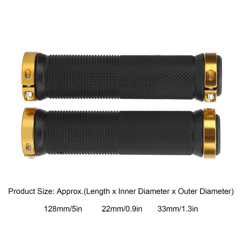 Alomejor 1 Pair Bicycle Handlebar Grips Lightweight Rubber Handlebar Cover