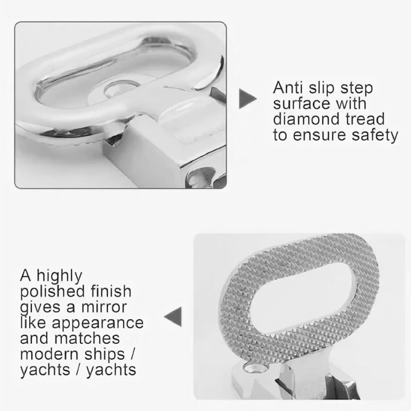 Folding Safety Step, Fold Down 316 Stainless Steel Mast Step,