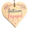 Engaged Vacant Bathroom Door Sign - Double Sided Wooden Heart