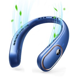 VETIFINAL Neck Fan Rechargeable, 5000mAh Portable Neck Fan with Digital Display, 4 Speeds 75% Stronger Cooling, Hands-Free Personal Fan for Women/Men/Kids, Type-C Fast Charge, Gift-Ready Packaging