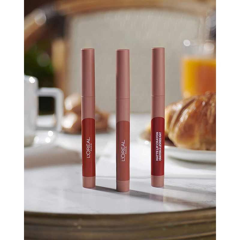 L'Oréal Paris Infallible Matte Lip Crayon Lipstick, 107 Sizzling Sugar,