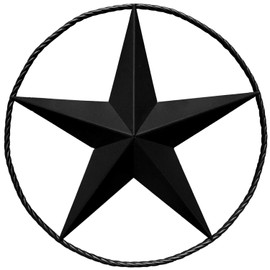 EcoRise Dark Bronze Barn Star – Metal Stars for Outside, Texas Star Metal Wall Décor for House, Iron Rustic Vintage Decoration, Western Country Home Farmhouse Wall Art Outdoor Decorations (24")