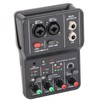 2 Channels Audio Mixer, USB Sound Mixing Console, 48V Phantom