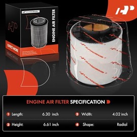 Filtro de Aire de Motor A-premium Compatible con A4 Quattro 2009, Q5 2009-2017, A5 Quattro 2008-2010, S4 2010-2016, S5 2008-2017, S5 Sportback 2018 20