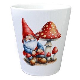 speecheese Garden Gnome with Toadstool Flower Pot Gnome on Garden Shed Lawn Decoration Garden Gnome Mushroom Figurine - Perfect for Your Garden Lawn