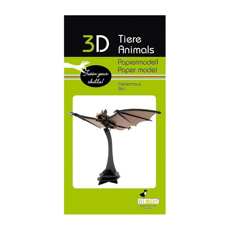 Fridolin 3D Paper Model Bat