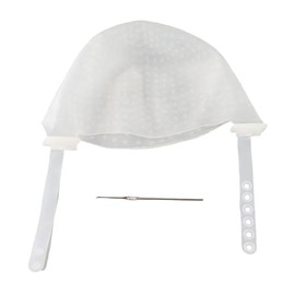 Gorro para el Cabello Resaltado Frosting Cap Resaltado para Gorro para el Cabello Color de Tinte Desechable con Ganchos de Plástico Salón para Teñir el Cabello Kit de Herramientas (Blanco)