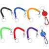 camelize Stretchy Spiral Keyring, 6PCS Anti-Lost Plastic Spiral Keyring with