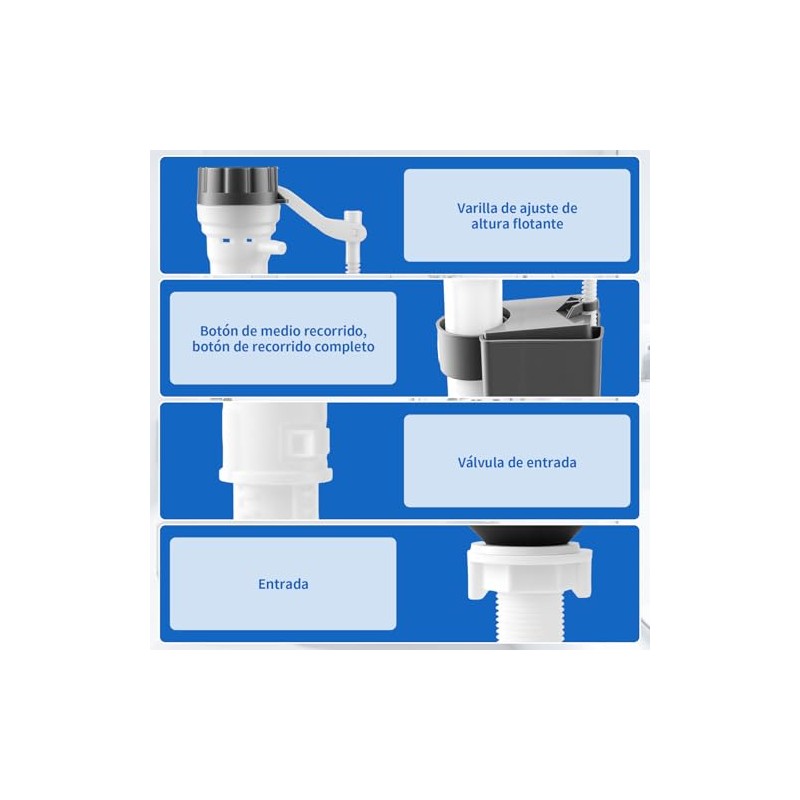 Sapo para Wc,Kit de Reparación de Inodoro,Válvulas de Descarga de