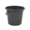 JVL 10 Litre Round Recycled Plastic Bucket, Grey