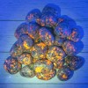 5Pcs Raw Emberlite Tumbled Pocket Stone UV Glowing Flame Sodalite