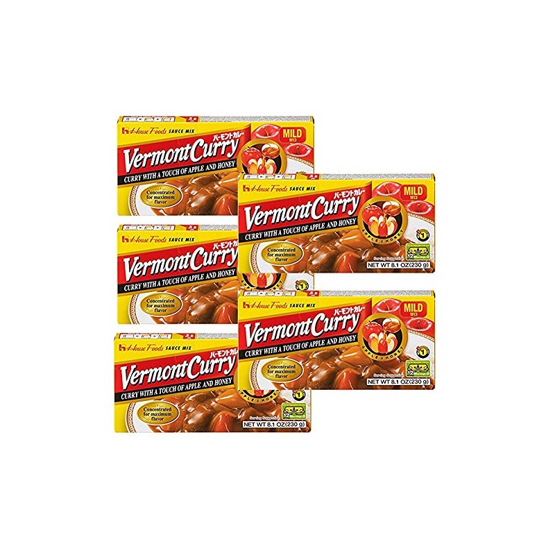 [ 5 Packs ] House Foods Vermont Curry Mild 8.11