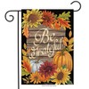 Be Grateful Fall Garden Flag Thanksgiving Floral Autumn 12.5" x