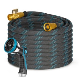 Ainpota Garden Hose Flexible Water Hose with 10 Function Sprayer Leak-proof Lightweight Non-Expanding Water Pipe with Solid Fittings for Yard，RV (50FT)