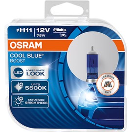OSRAM H11 12V 75W COOL BLUE BOOST 5000K Halogen Car Bulbs 62211CBB-HCB duobox (2 units)