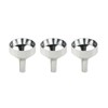 3-Piece Mini Funnel Set - Silver Aluminium & Stainless Steel,