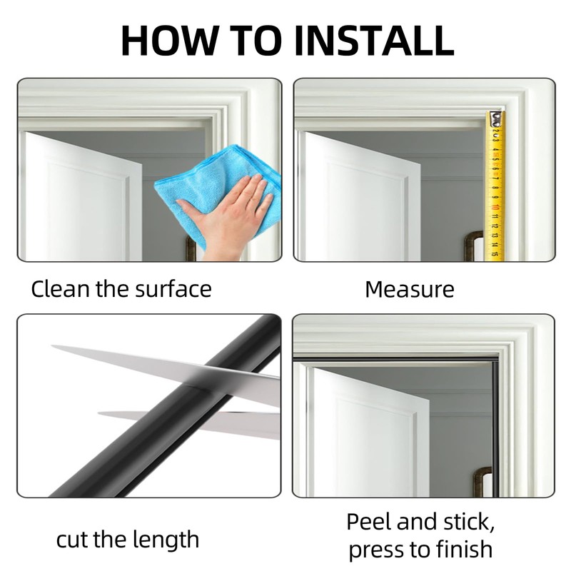 Weather Stripping Door Seal Strip,Door Weather Stripping,Self-Adhesive Door Seal Strip