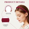LOPHE 2PCS Women's Headband,Red Thin Headband,Retro Style Fashion Comfortable Headband,French