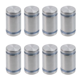 T Tulead Stainless Steel Standoff Double Head Silver Sigh Screws Holder with Rubber Spacers 1" x 1-3/5", 8PCS