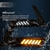 GEEGEETOP Switchback White/Amber Front Bumper Fog Daytime LED Running Light