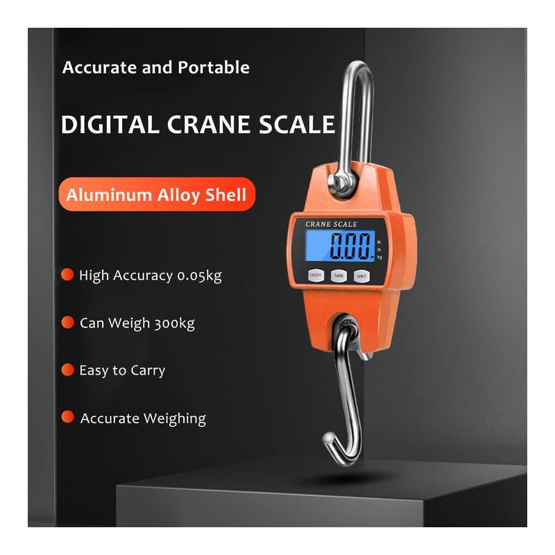 Electronic Hanging Weight Scale,LCD Digital Balance Hook Scale,kg/lb/N weighting Unit,