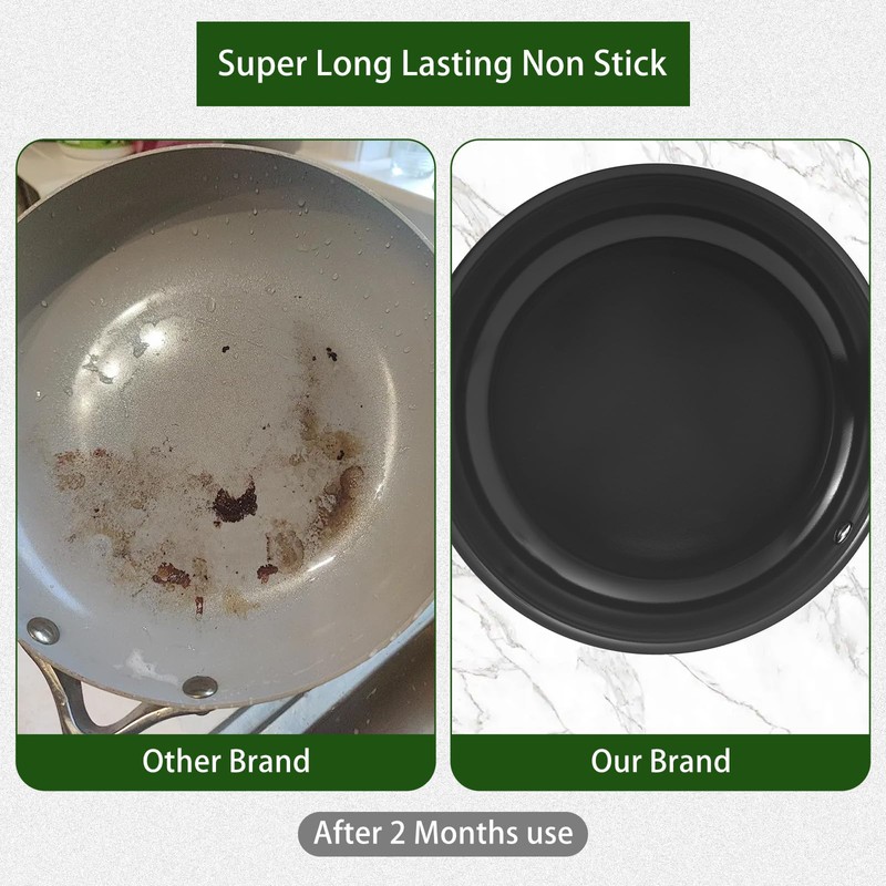 Skillet Ceramic Nonstick Frying Pans,11 Inches Non Stick Large Cooking