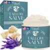 Beef Tallow Salve – All Natural Grass Fed Beef Tallow & Honey All Purpose Balm – Moisturizing Body Salve Great for Eczema, Cracked, Dry, Itchy, Irritated Skin – Skin Repair Skincare Made in USA