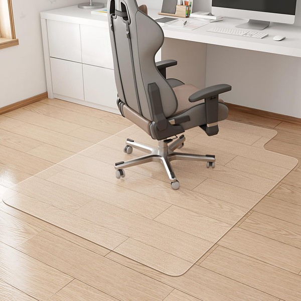 KMAT Office Chair Mat for Carpet,Easy Glide Hard Wood Tile Floor Mats,Chair Mat for Hardwood Floor,Clear Desk Chair Mat for Home Office Rolling Chair,Heavy Duty Floor Protector -36"x48" with Lip