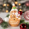 Northlight Frosted Gingerbread Snowman with Cookie Tree Christmas Figurine -