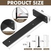 MIUGO 6 Pack Heavy Duty Shelf Brackets 12 inch, Floating