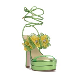 Jessica Simpson Women's IYLA Sandal-Platform, Bright Green, 8